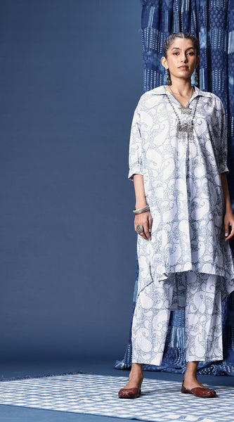 Svarchi Women Paisley Printed Regular Pure Cotton Kurta With Trousers